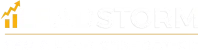 The white version of the LeadStorm SEO & Lead Generation Logo